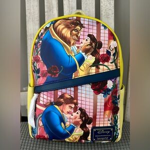 Loungefly Disney Beauty and the Beast Transformation Floral Mini Backpack-NWT